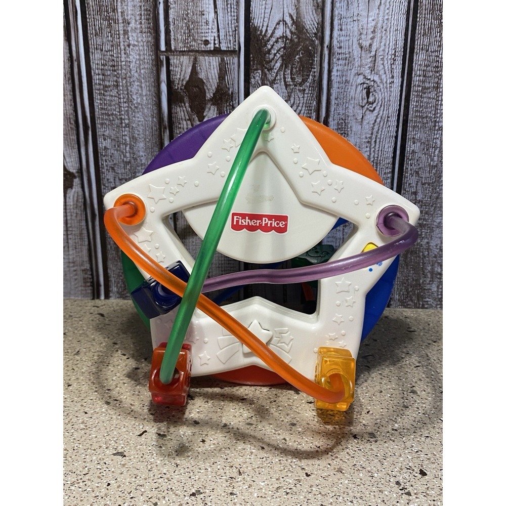 Vintage Fisher Price Sparkling Symphony Star Beads Musical Toy Light Up Plastic